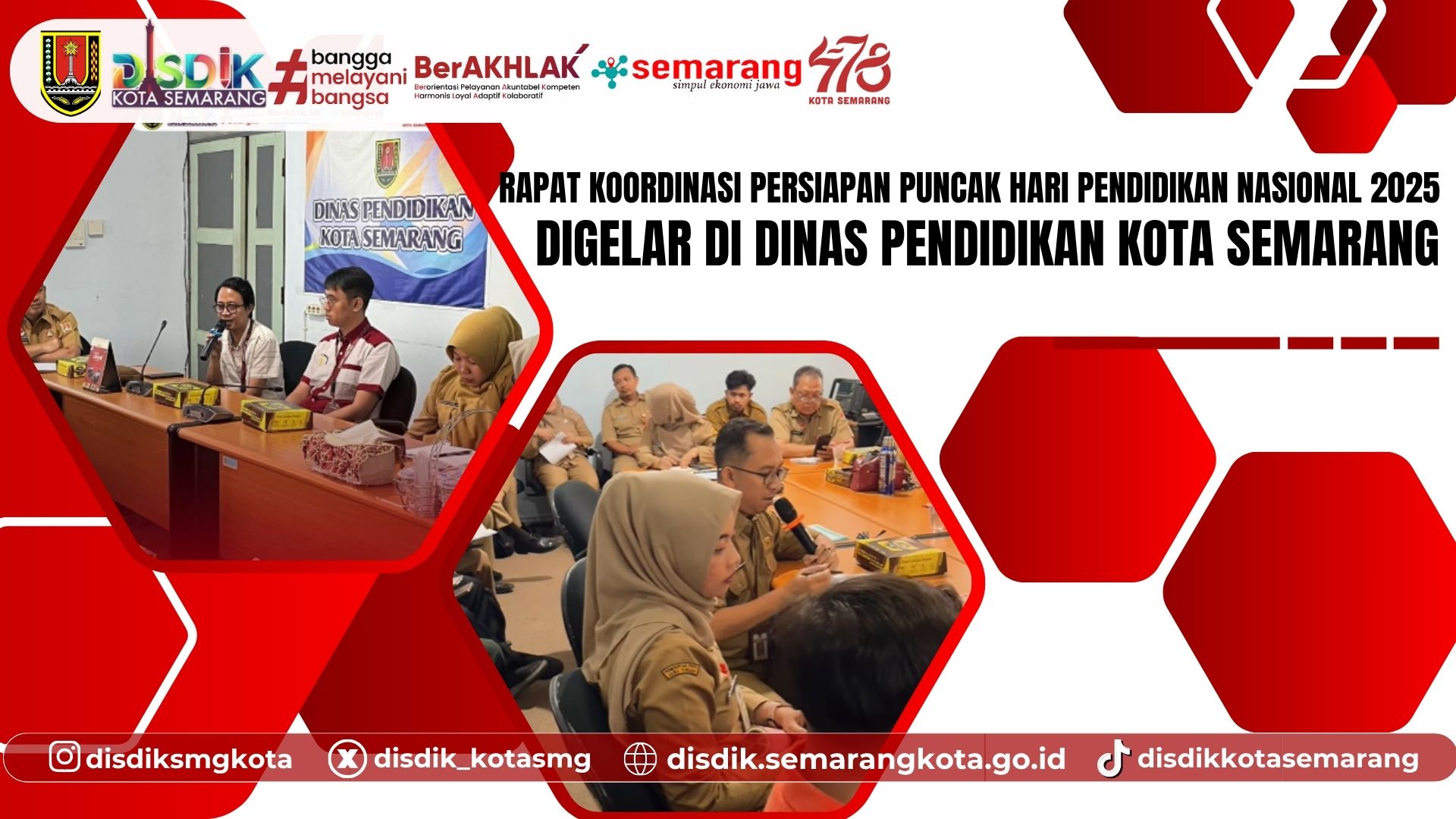 Rapat Koordinasi Persiapan Puncak Hari Pendidikan Nasional 2025 Digelar di Dinas Pendidikan Kota Semarang